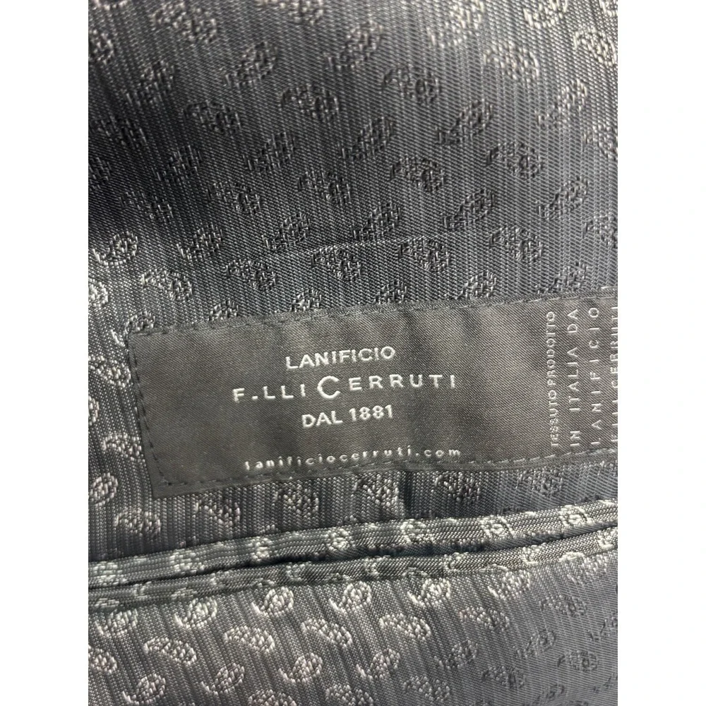 Joseph Abboud 40S 34x30 Gray Herringbone 3pc Pant Suit Italian Flannel Wool